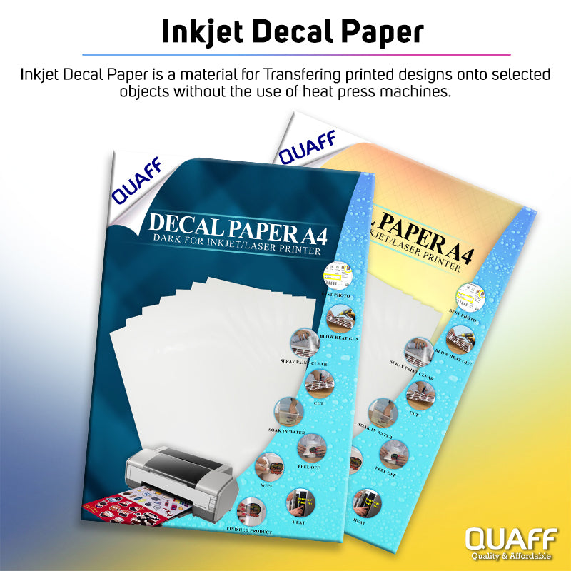 Water Slide Decal Paper Transparan A4