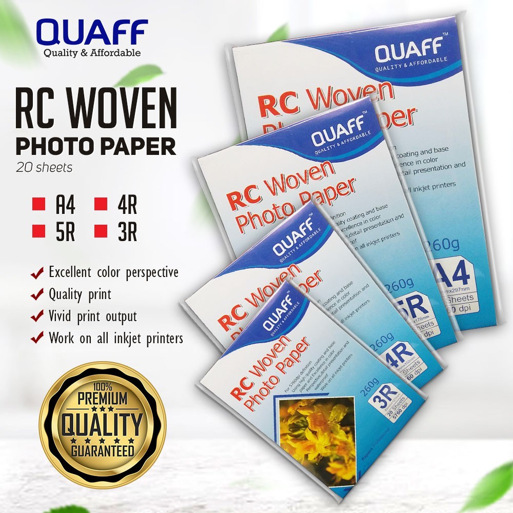 RC Woven Inkjet Photo Paper